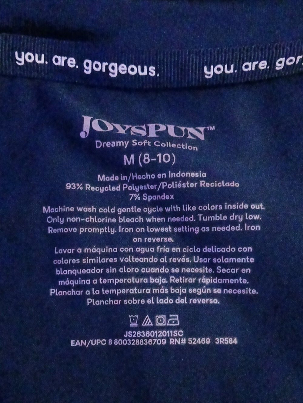 Joyspun Sleepwear Tnak Top, Medium Navy - Picture 4 of 5